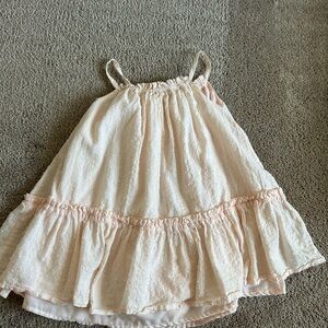 Light Pink Sleeveless Ruffle Dress